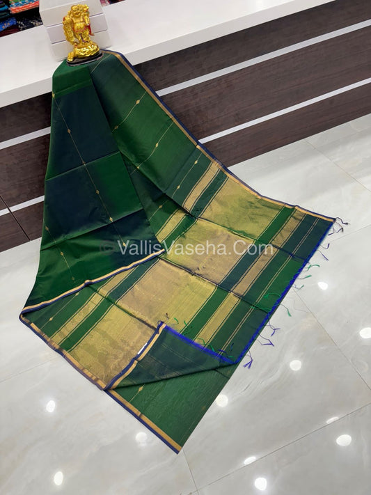 Pure Maheshwari Silk Cotton Saree - Dual Color Combo - VVMSC001