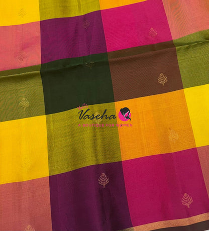 Pure Soft Silk Saree - Partly Pallu -  Half & Half Saree - VVPSS088
