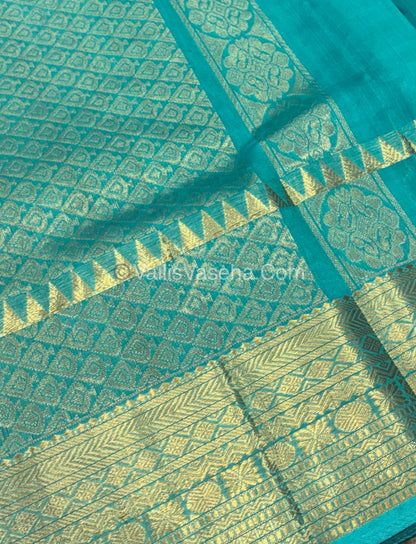 Pure Silk Cotton Saree - Maroon & Blue Combo - VVPSC007