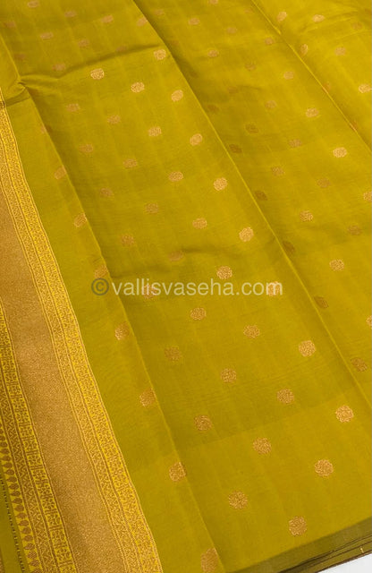 Semi Silk Saree - Kanchi Semi Silk Style - Peacock Border - VVSSS006