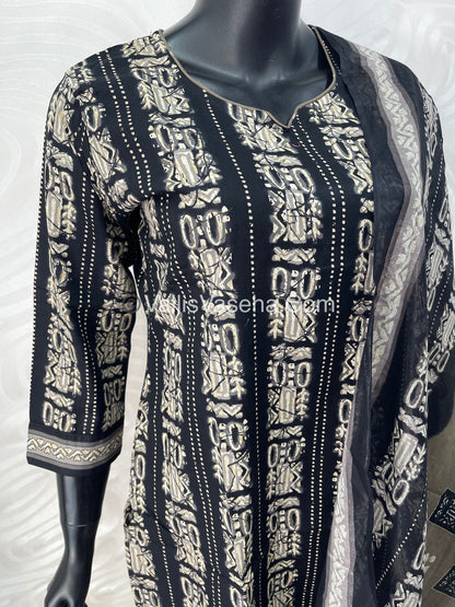 Ready Made - Salwar, Kameez & Duppatta(3pc) - Batik Printed - VVRBS001