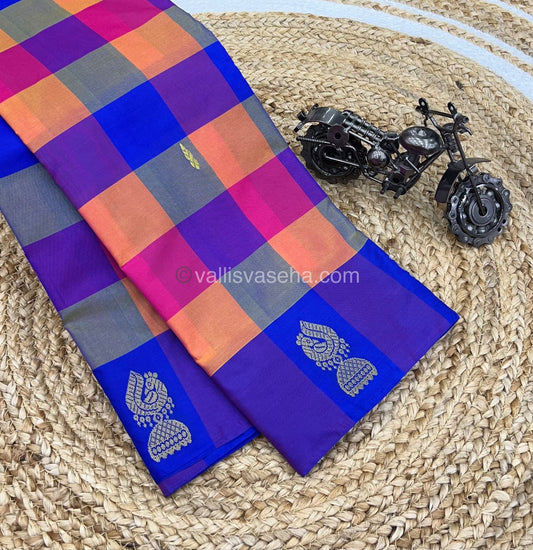 Pazhum Palamum checks - Semi Silk Sarees - VVSSS003