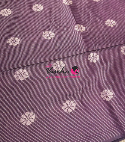 Bhagalpuri Silk - Vaira Voosi Lines - Wine & Beige Combo - VVBSV003