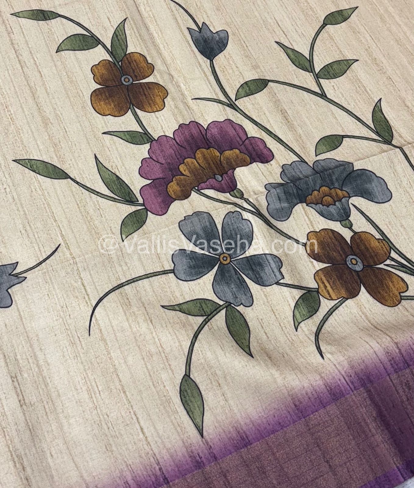 Art Silk / Semi Gicha Tussar Saree  - VVSGT003