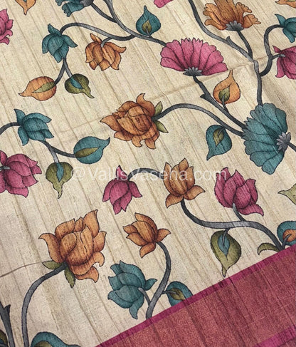 Art Silk / Semi Gicha Tussar Saree  - VVSGT003