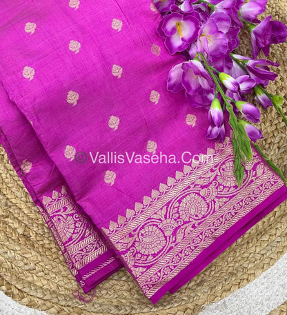 Semi Tussar Silk  - Pink Shade - VVSTS024