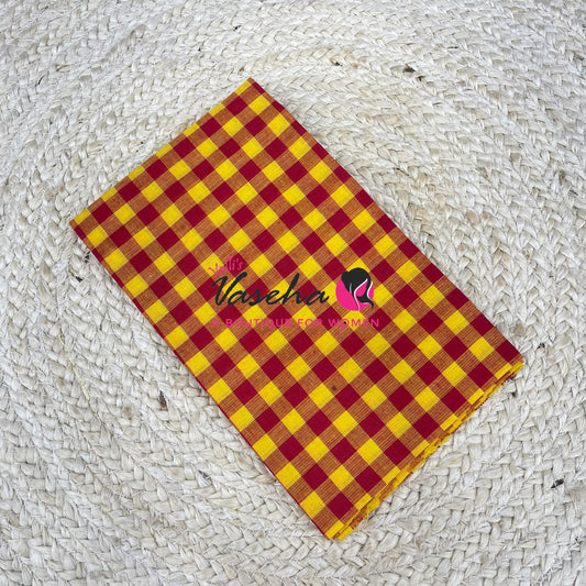 Blouse Bit - Pure Cotton - Multi Checks - 1 mtr - VVBB001