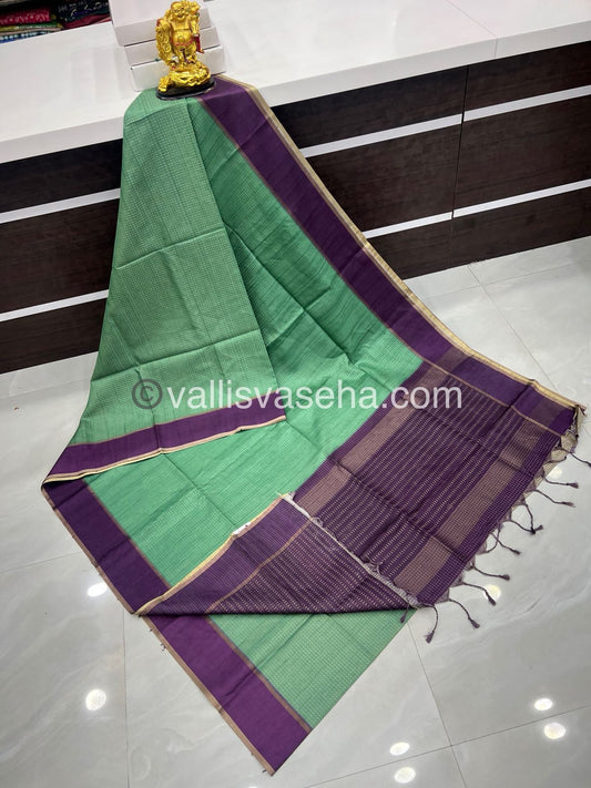 Semi Tussar Silk - Vairavoosi Design - VVSTS037