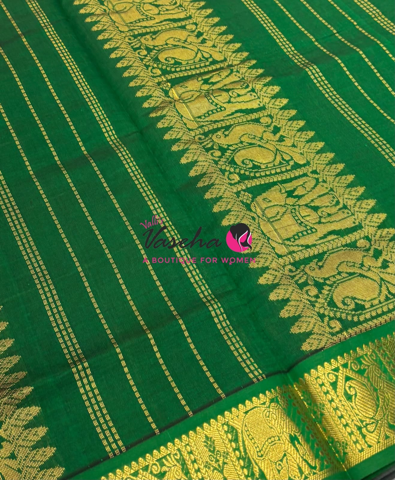 Semi Silk Cotton Saree - Checked Pattern with Butta  - VVSSC013