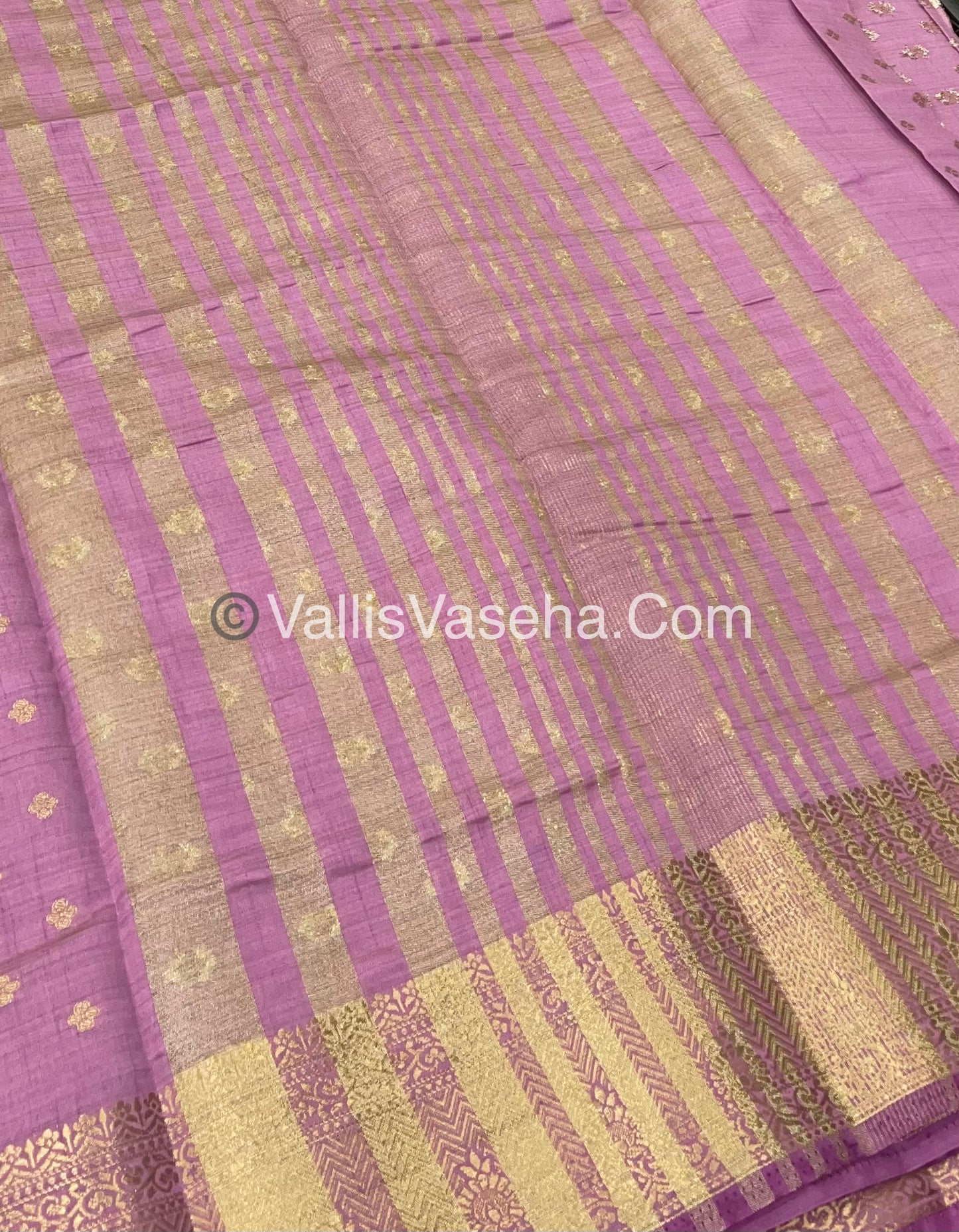 Semi Tussar Silk  - Onion Pink Shade  - VVSTS015