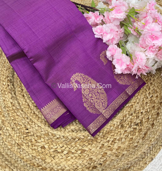 Semi Tussar Silk - Small Mango - Lavender Lilac Shade - VVSTS002
