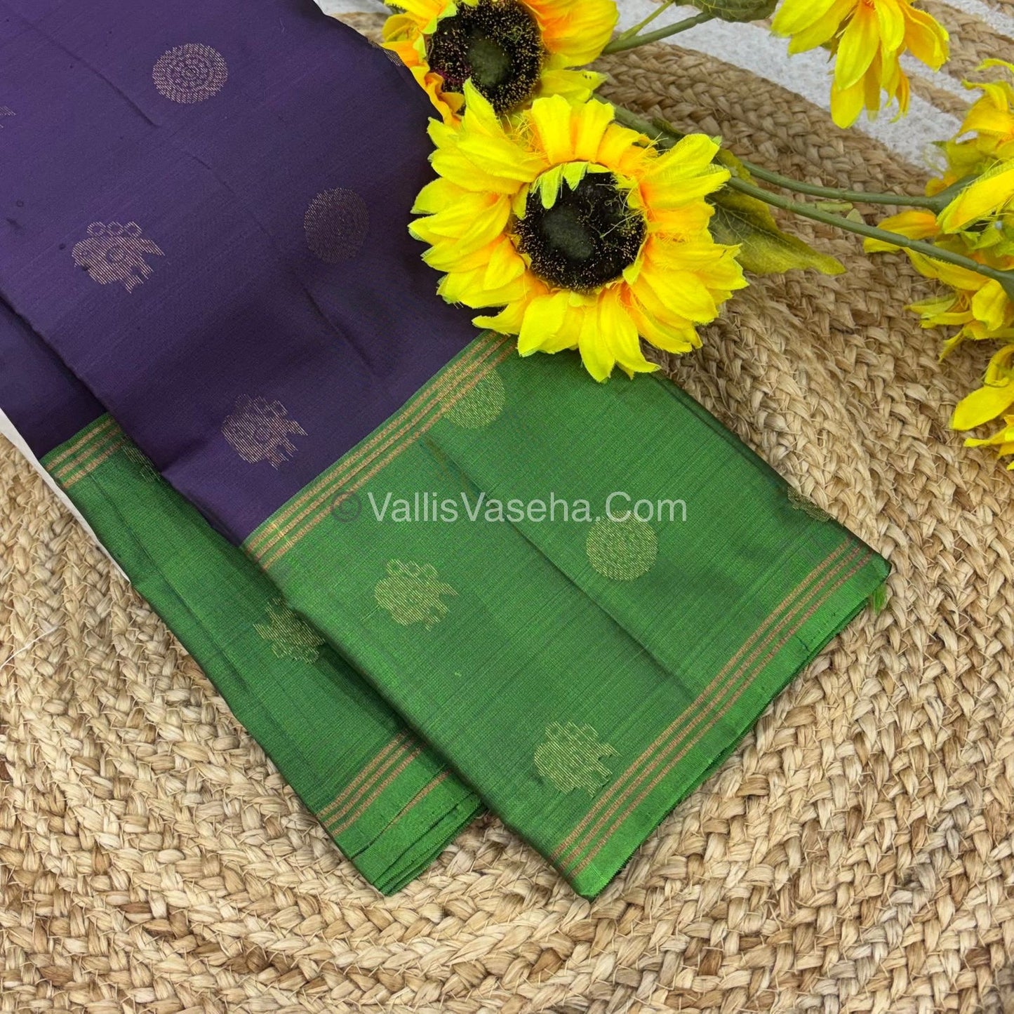 Half Mix - Pure Soft Silk Saree - Long Retta Petta Border with Butta - VVPSS076