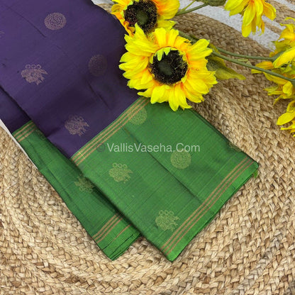 Half Mix - Pure Soft Silk Saree - Long Retta Petta Border with Butta - VVPSS076
