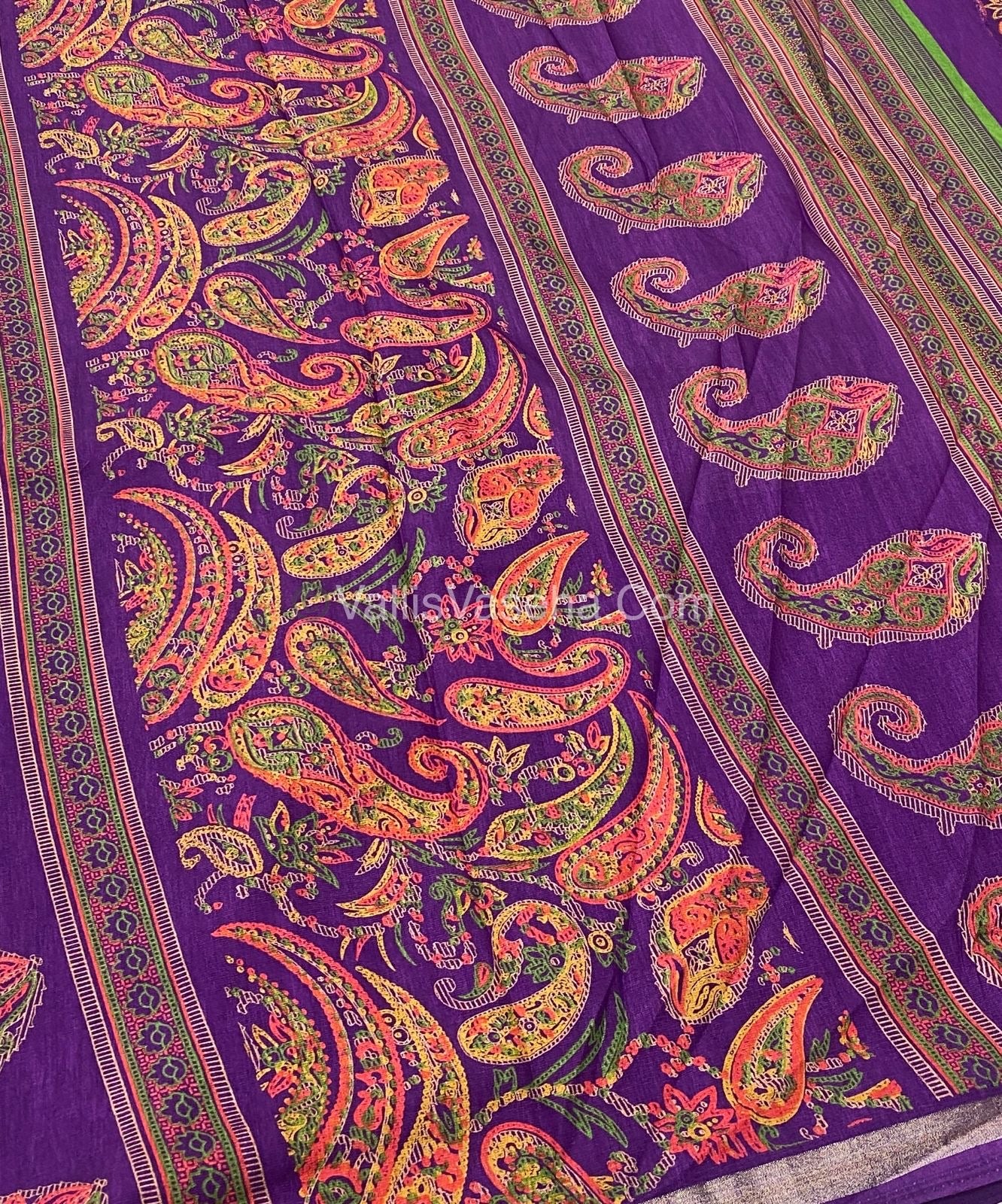 Casual Wear - Fancy Mixed Cotton - Purple Shade - VVFMC001