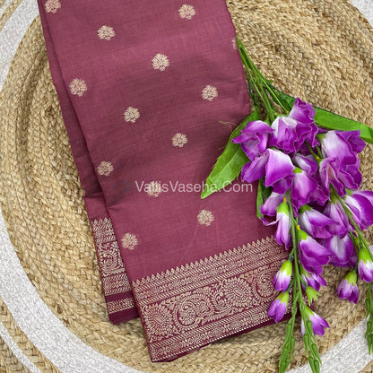 Semi Tussar Silk Saree |Maroonish Wine shade |VVSTS044