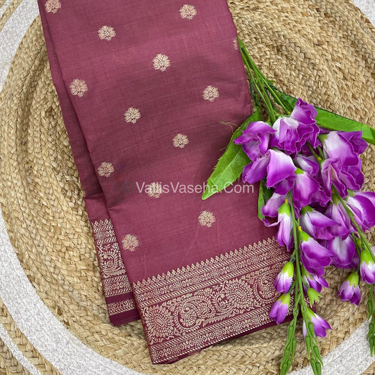 Semi Tussar Silk Saree |Maroonish Wine shade |VVSTS044