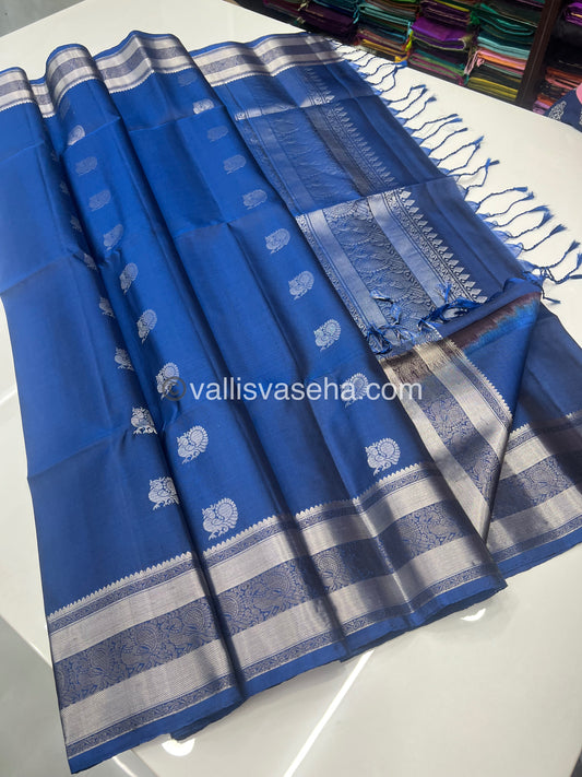 Pure Soft Silk Saree - Blue Shade - VVPSS063
