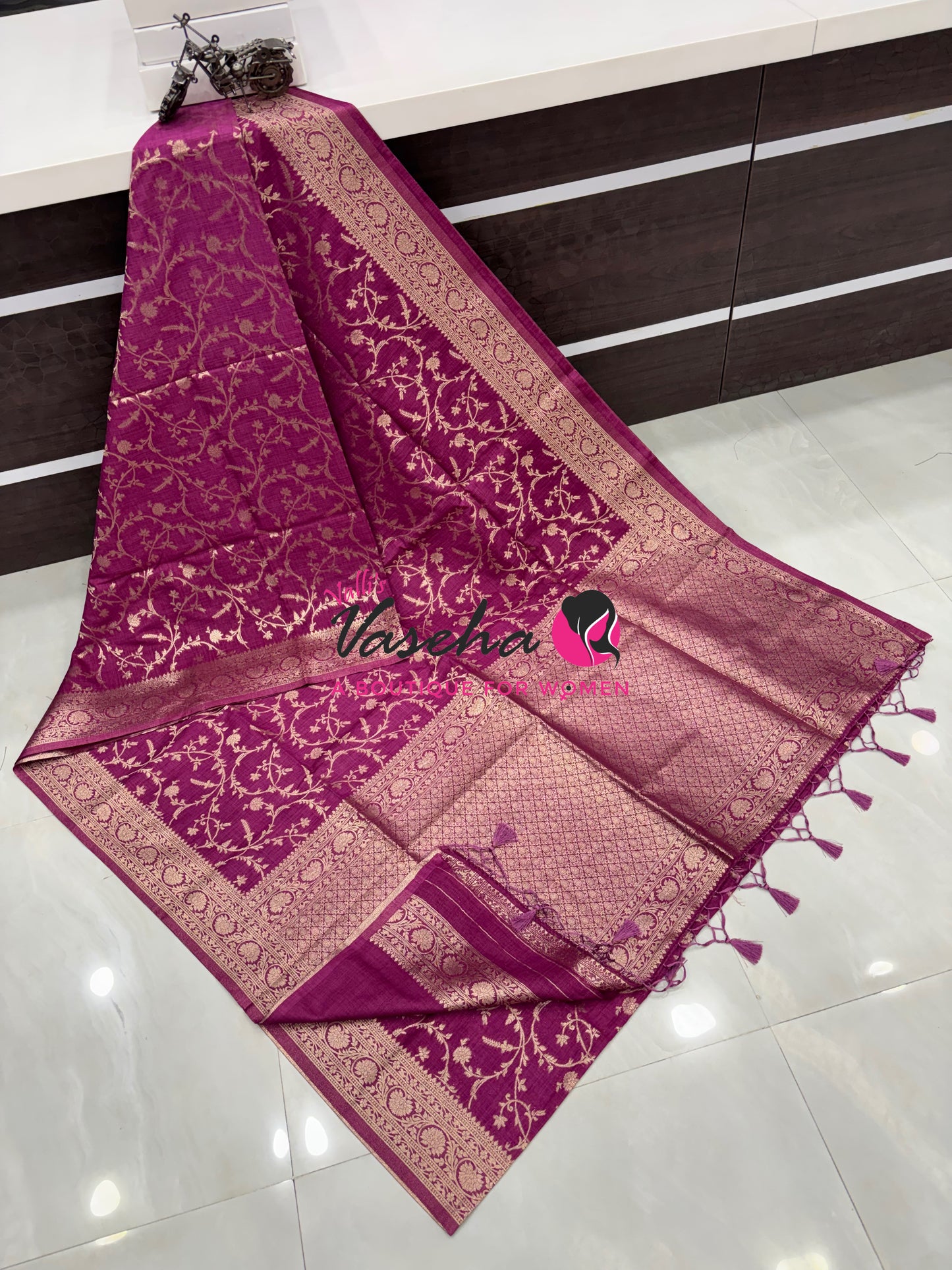 Banarasi - Heritage Silk - Semi Kathan Silk - Onion Pink Shade - VVBHS001