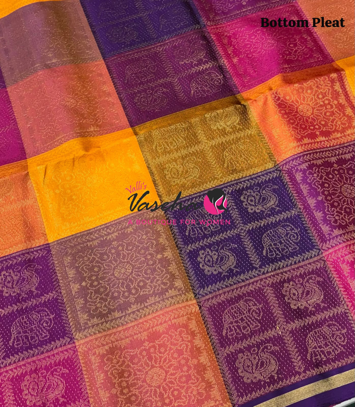 Pure Soft Silk Saree - Partly Pallu -  Half & Half Saree - VVPSS088