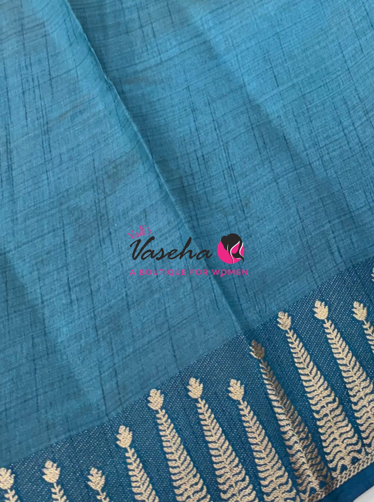 Semi Tussar Silk Saree | Ramar Blue Shade |VVSTS050