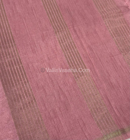 Semi Tussar Silk  - Pink Shade - VVSTS042