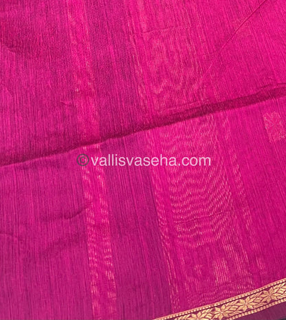 Semi Maheshwari Silk Cotton Saree - VVMSC002