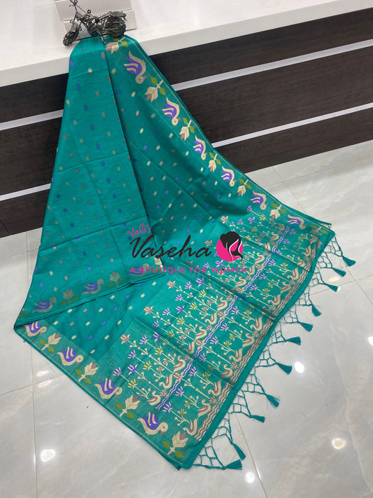Banarasi - Heritage Meenakari Silk - Blue  Shade - VVBHS014