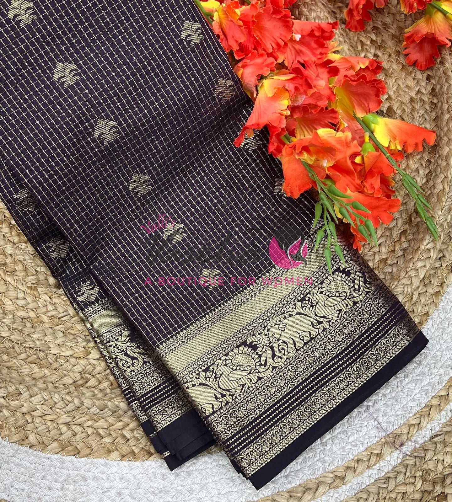 Semi Kanchi Silk - Vairavoosi Butta - VVSKS004