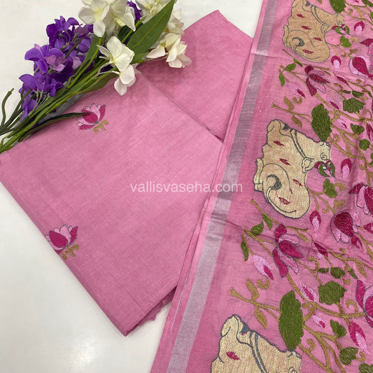 15% less  - Offer Unstitched Material -  Linen Material - VVDUM004