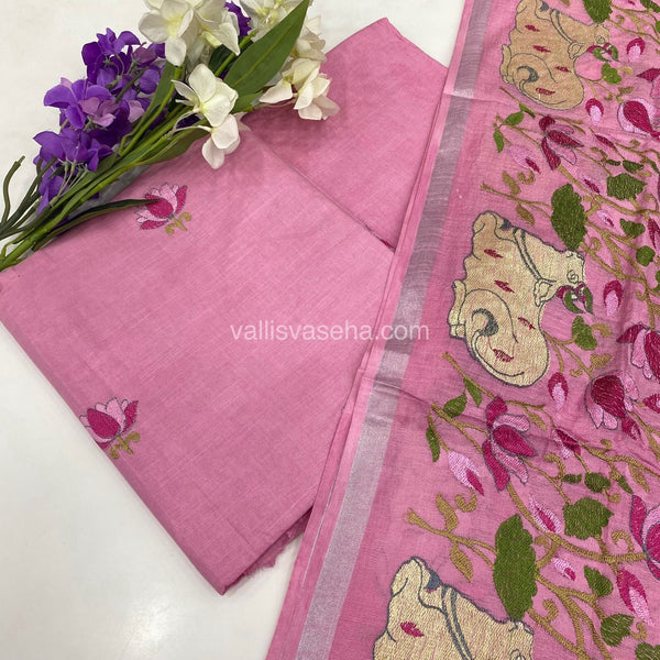 15% less  - Offer Unstitched Material -  Linen Material - VVDUM004