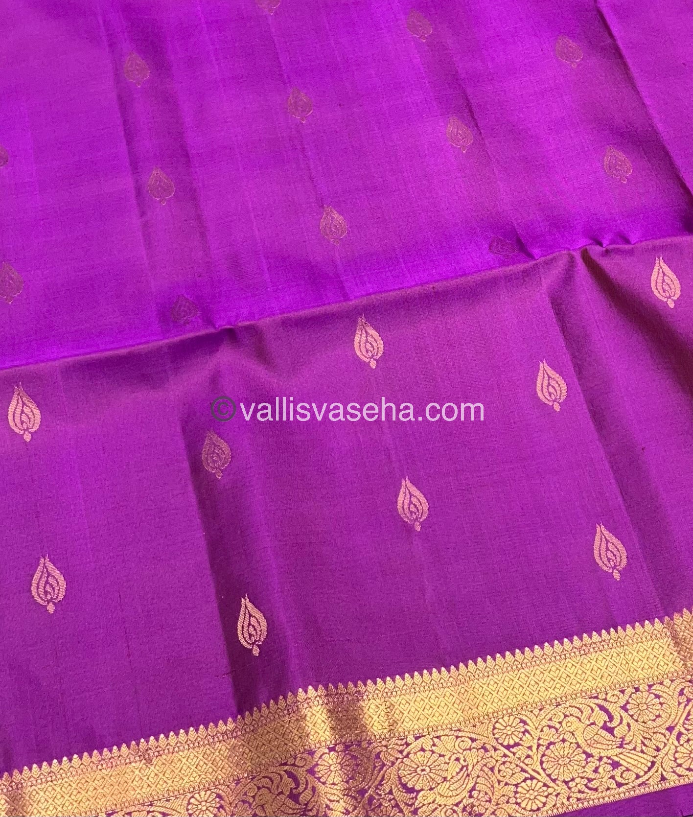 Pure Soft Silk Saree - Kanchi Border - Purplish Pink Shade - VVPSS046