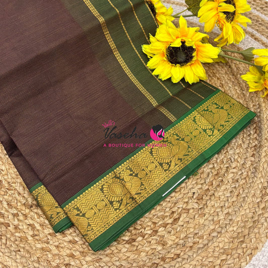 Pure Silk Cotton Saree - Vairavoosi Design - VVSCV005