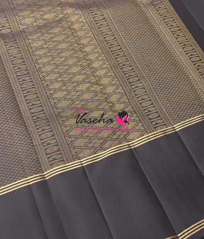 Half Mix - Pure Soft Silk Saree - Vairavoosi Pattern - Long Retta Petta Border with Butta - VVPSS107