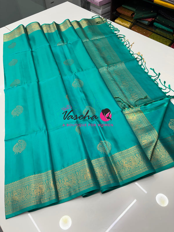 Pure Soft Silk Saree  - Blue Shade - VVPSS109
