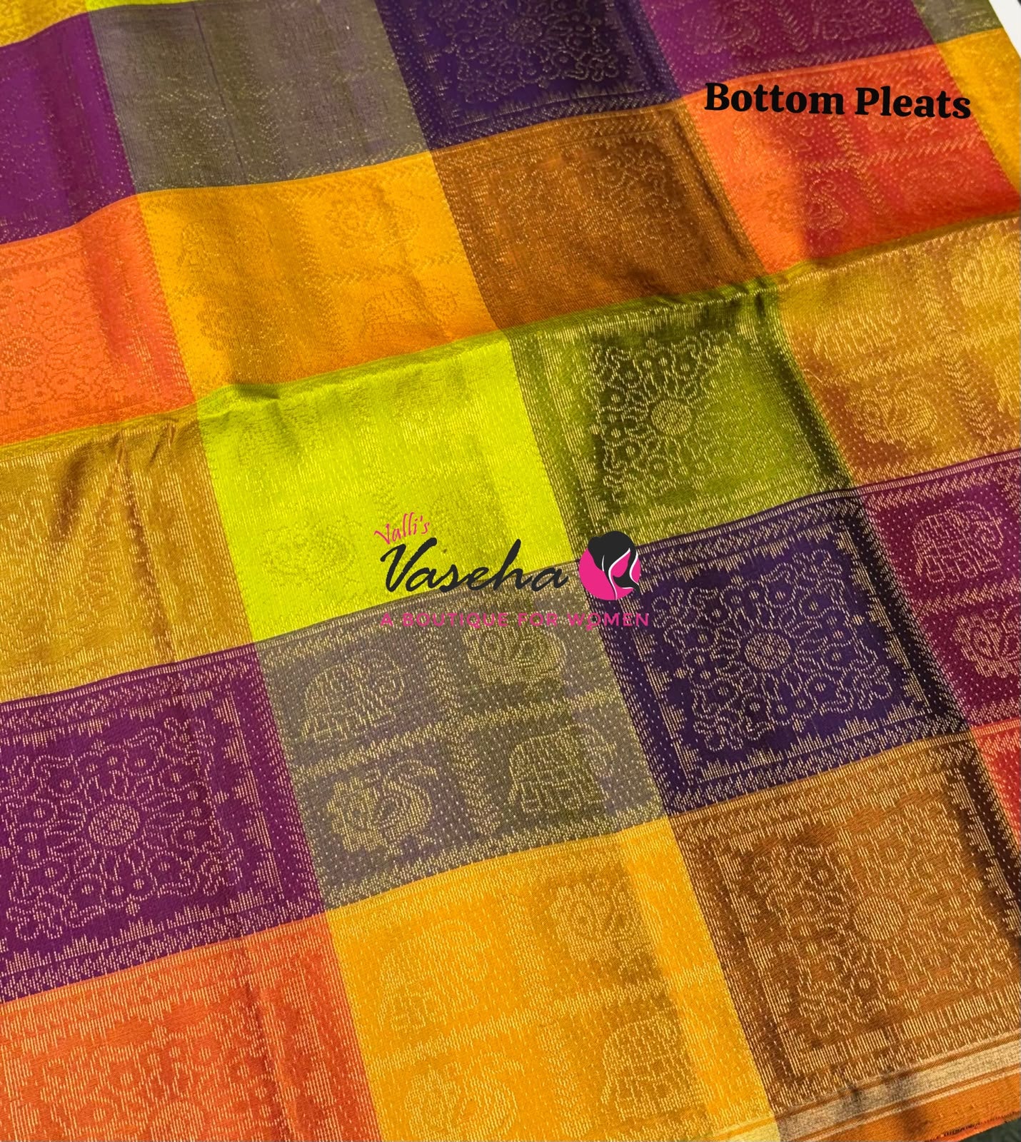 Pure Soft Silk Saree - Partly Pallu -  Half & Half Saree - VVPSS088