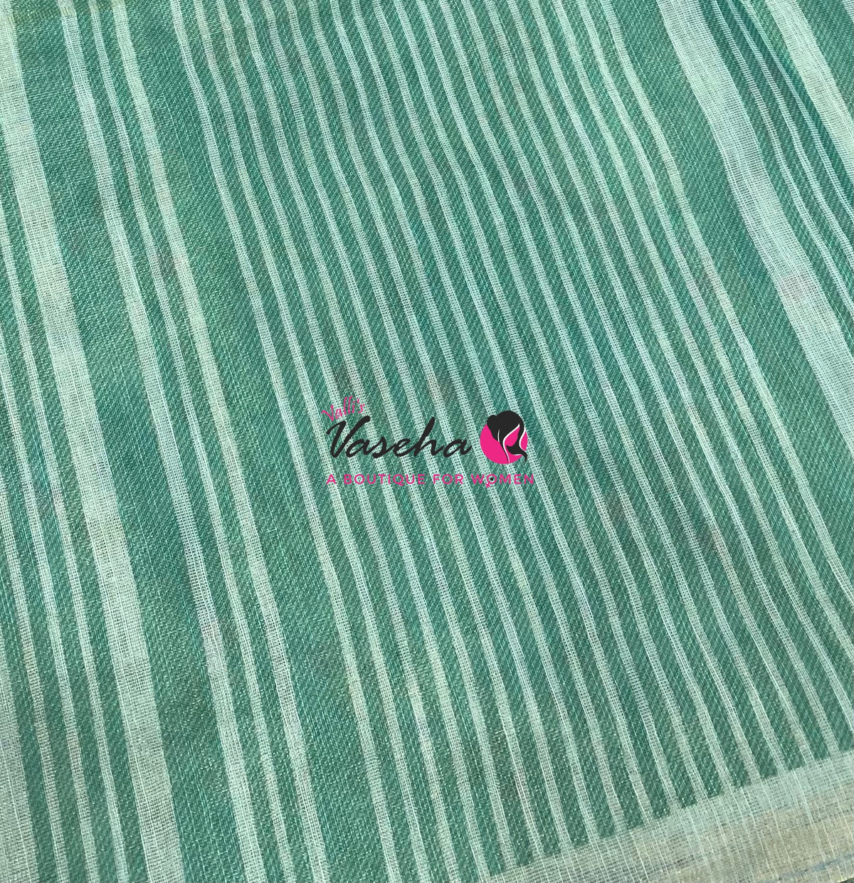 Linen Tissue Saree -  Light & Dark Combo - Ramar Green Shade - VVLTS008