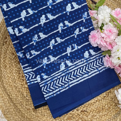 Pure Soft Mul Mul Cotton Sarees - Hand Block Prints - VVMMC008