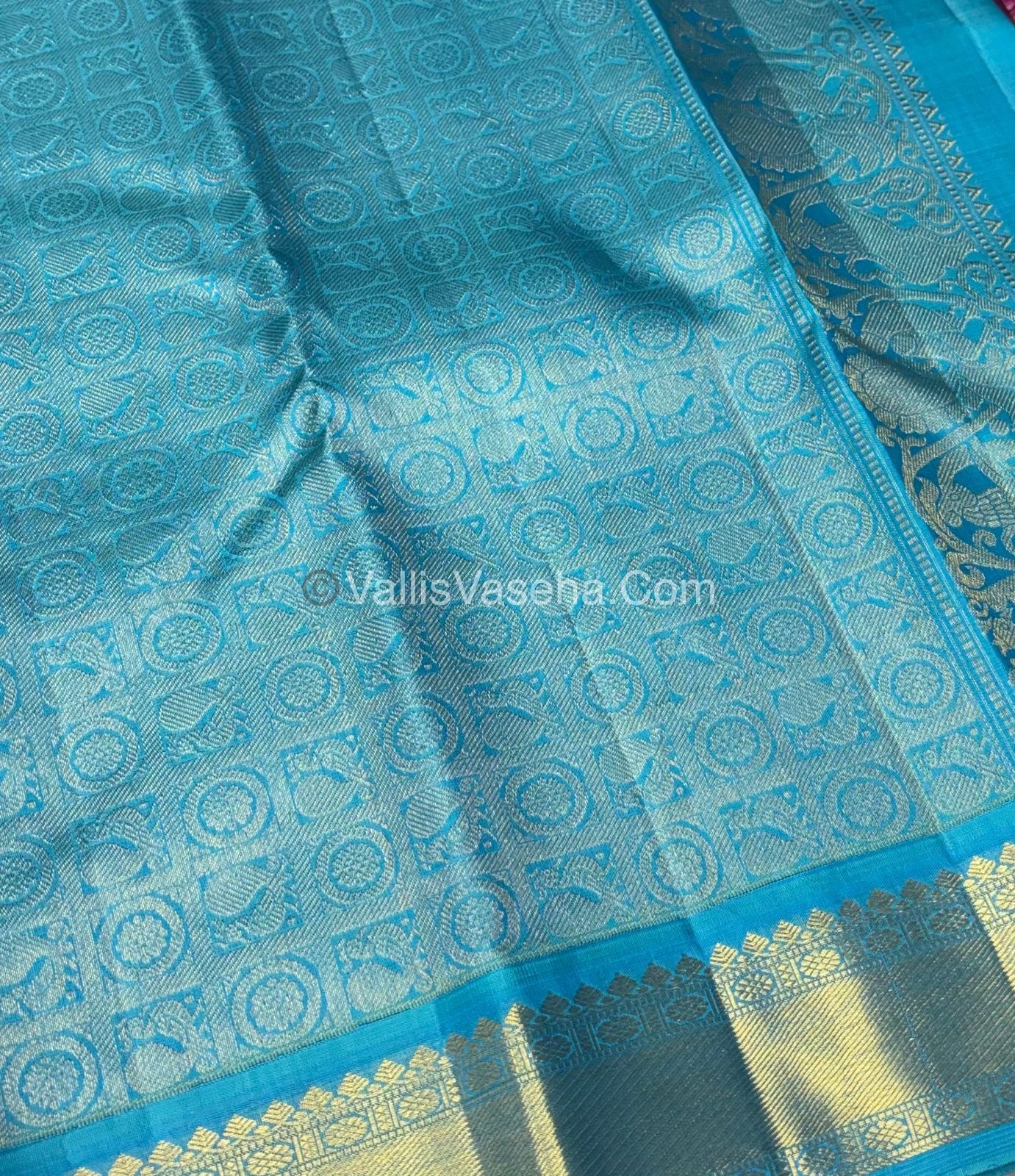 Pure Kanchipuram Silk Saree | Pazhum Pazhamum Checks |VVPS017