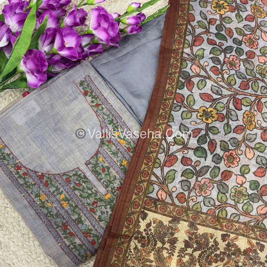Tissue Linen Salwar Material  | VVUSM017