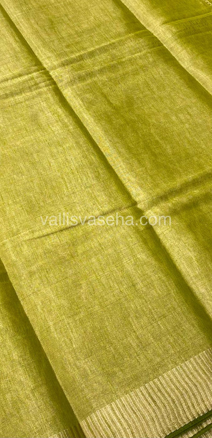 Semi Tussar Silk - Green Shade - VVSTS001