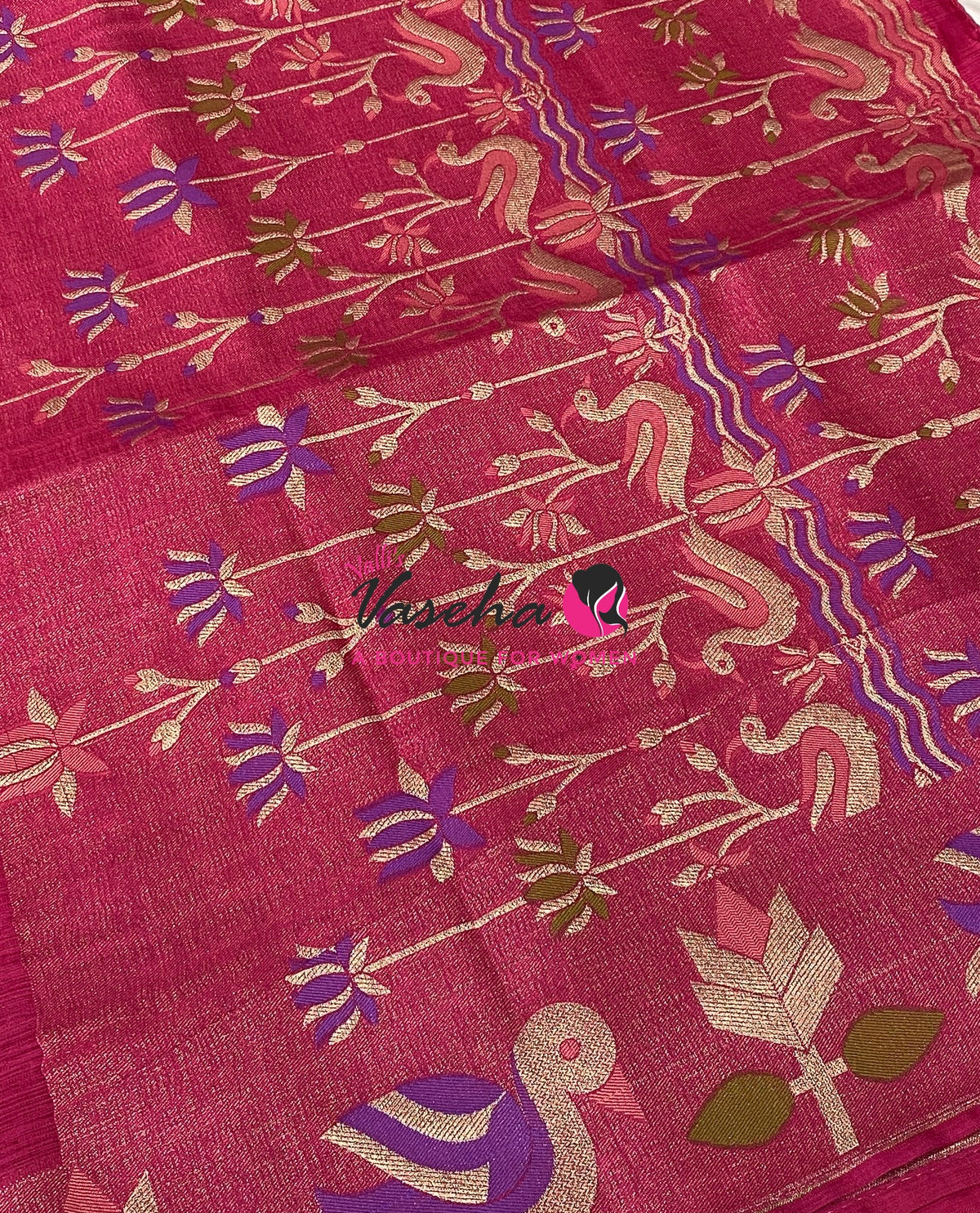 Banarasi - Heritage Meenakari Silk - Pink Shade - VVBHS014