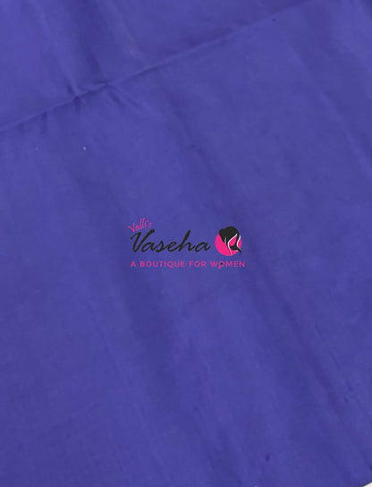 Pure  Soft Silk Saree - Green & Blue  - VVPSS091