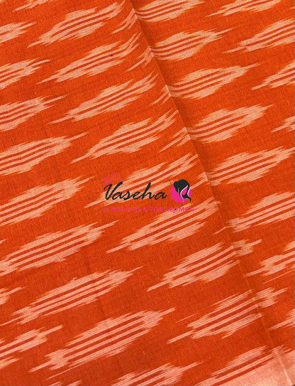 Ikkat Mercerised Cotton Saree - Single Ikkat - VVIKS001