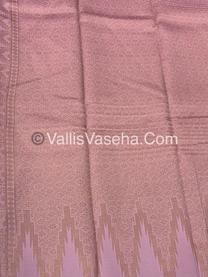 Kanchi Semi Silk  - Red with Pink - VVKSS003