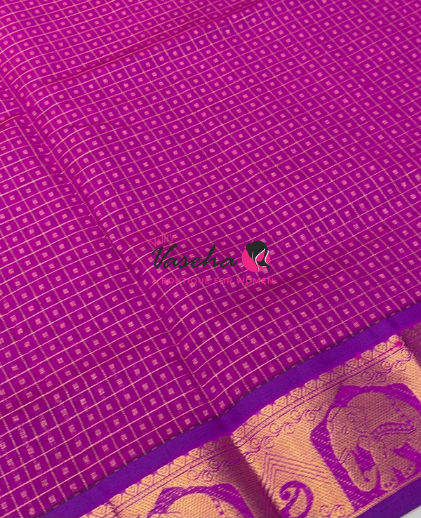 Semi Silk Cotton Saree | Lakshadeepam  |VVSSC009