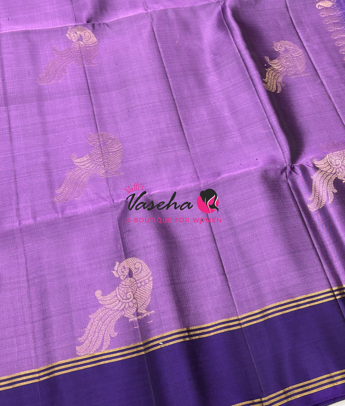 Pure Soft Silk Saree  - Lavender & Purple Combo - VVPSS140