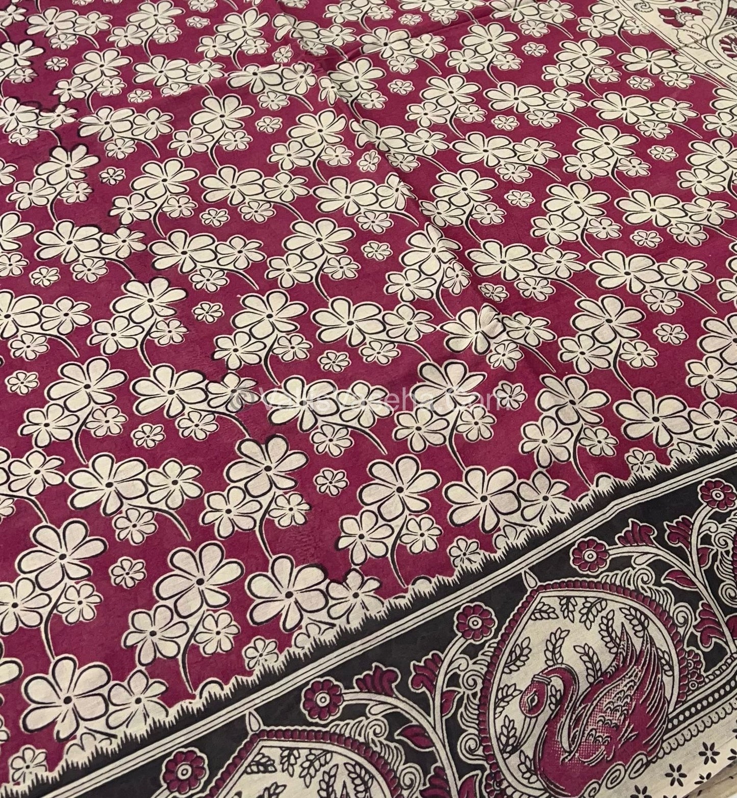 Pure Kalamkari Cotton Saree - VVPKC002