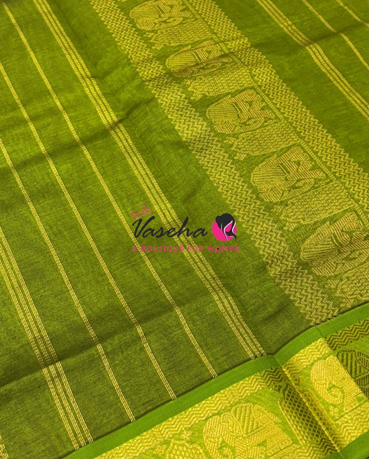 Semi Silk Cotton Saree | Small Leaf Butta Design |VVSSC010