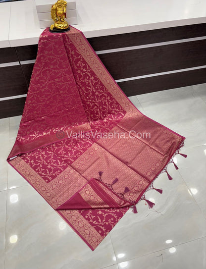 Banarasi - Heritage Silk - Semi Kathan Silk - Onion Pink Shade- VVBHS001
