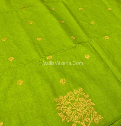 Mulberry Semi Silk - Lemon/ Light Mehandhi Green Shade - VVMSS002